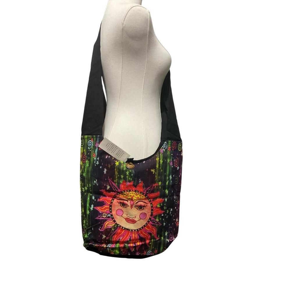 Women’s Boho Crossbody Bag With Big Sun Print NWT By Kathmandu Imports